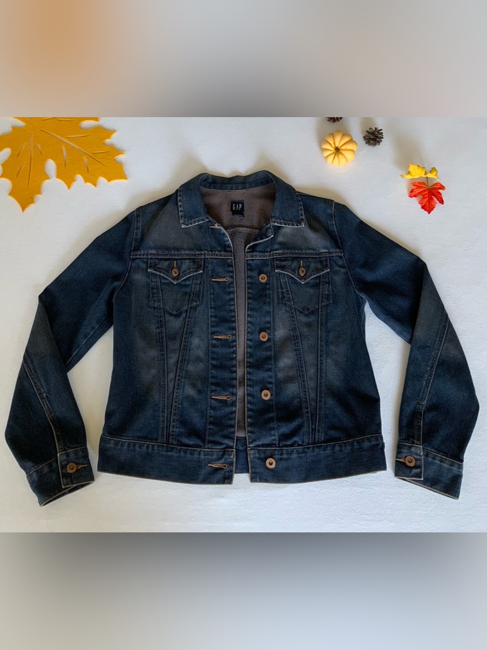 Gap Classic Denim Jean Jacket 100% Cotton Faded Wash Women’s Medium
